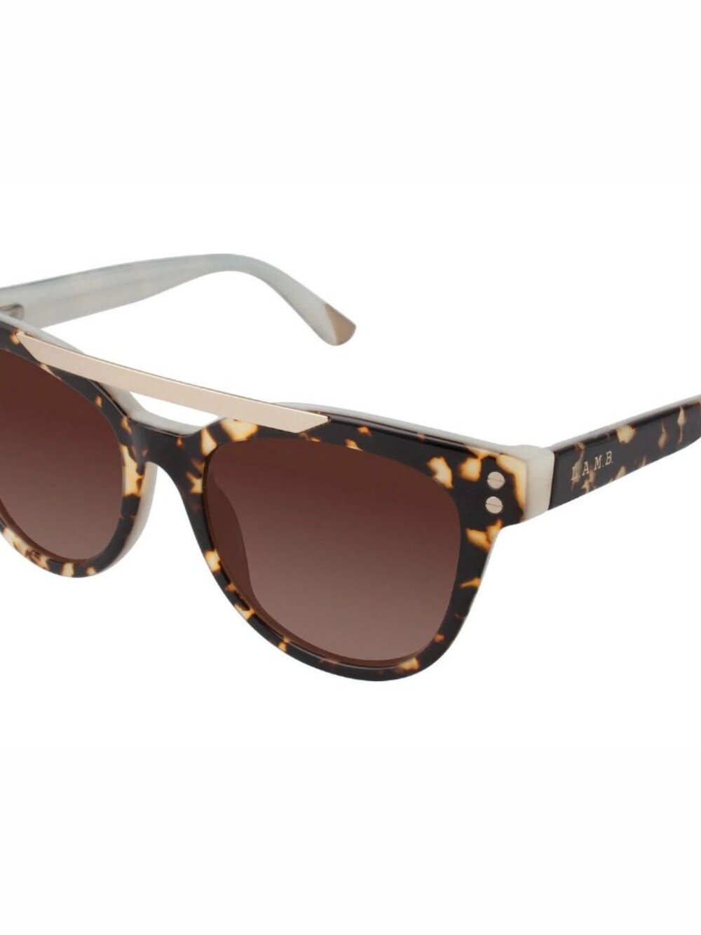 Gwen Stefani L.A.M.B. LA508 Tortoise & Gold Frame / Brown Tinted Lens Sunglasses